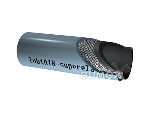 TUBI AIR SUPERELASTIC, 6/12mm, 16bar, PVC/PVC, -5°C/+60°C, grau, 